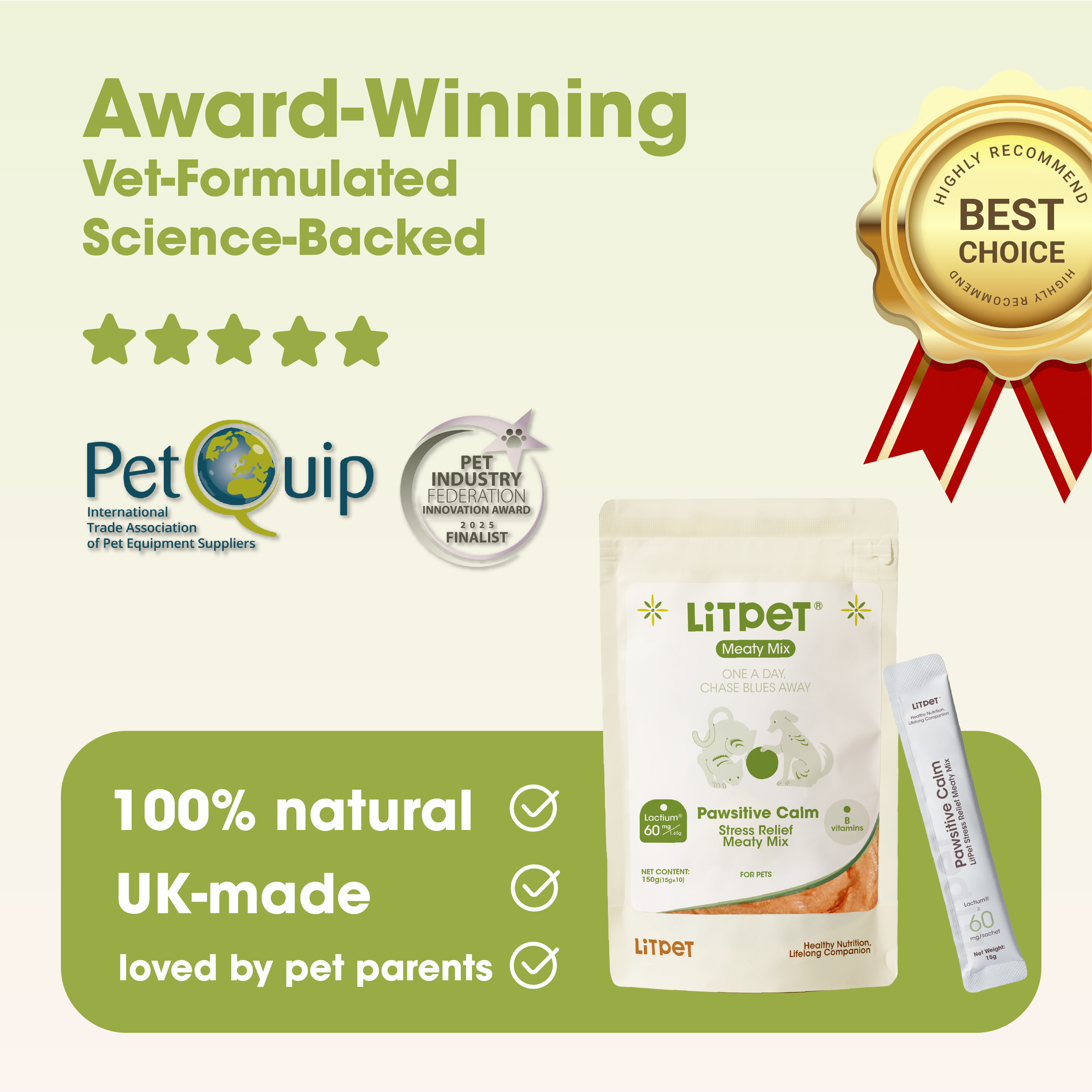 Pawsitive Calm Meaty Mix Paste for Cats & Dogs